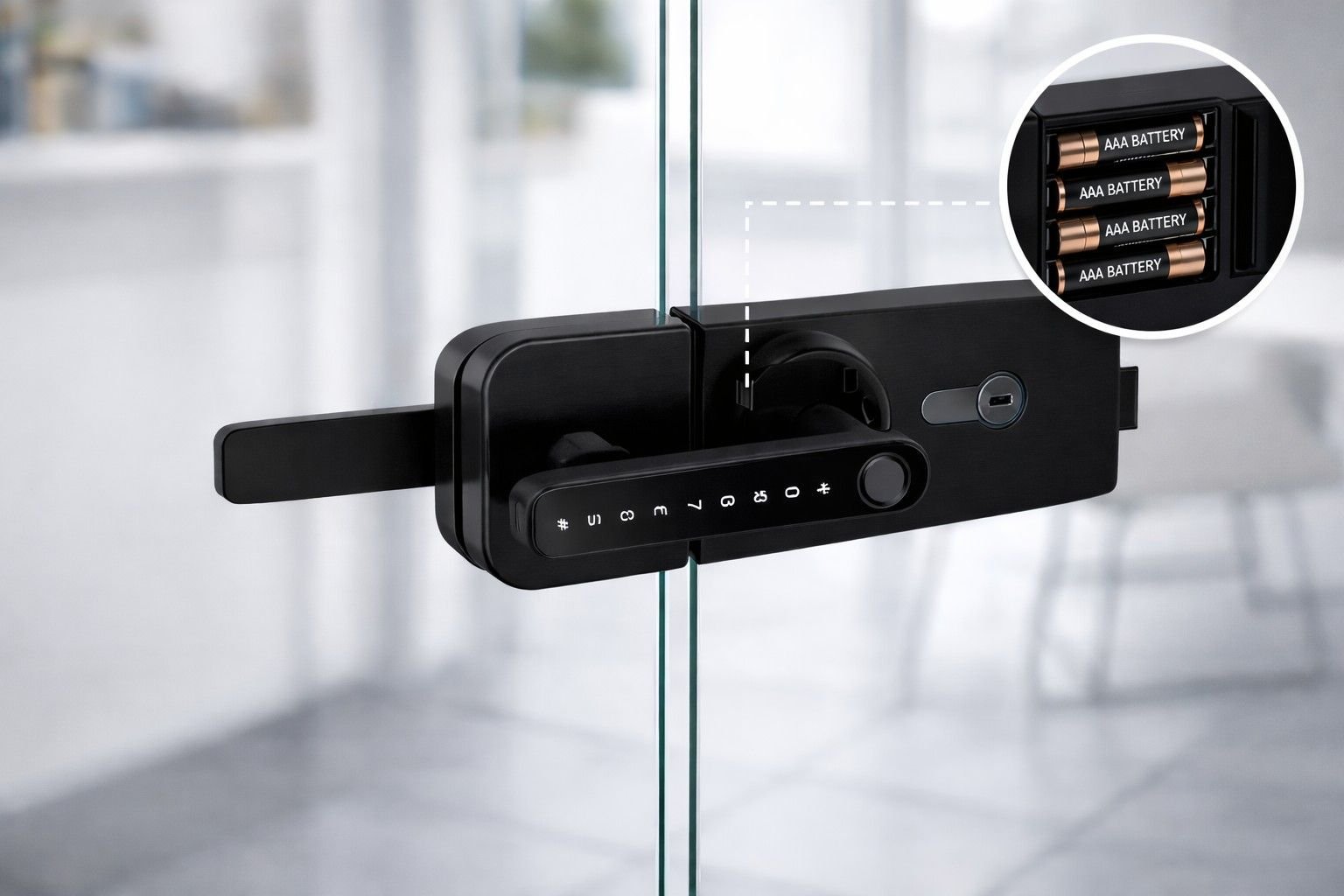 Zasilanie zamka do szklanych drzwi – wygodne i niezależne działanie