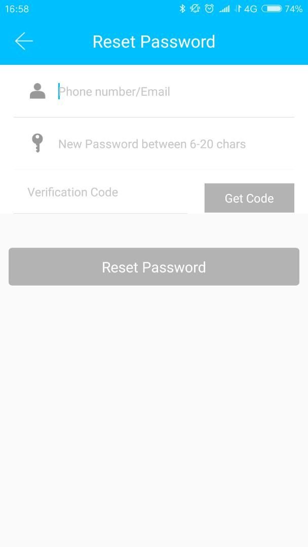 Ekran rejestracji TTLock